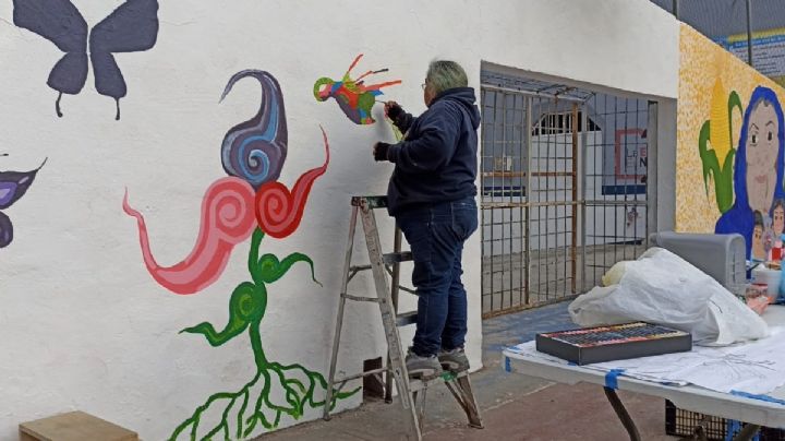 Con mural promueven la convivencia en espacios públicos de Pachuca