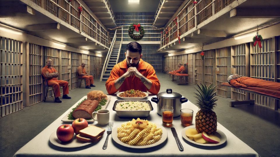 Cena navideña en la cárcel