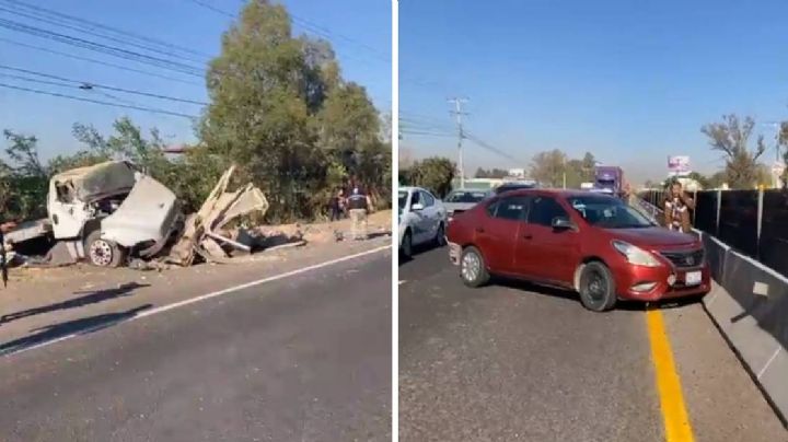 Niña muere al chocar camión de carga y auto en la carretera Irapuato-Salamanca