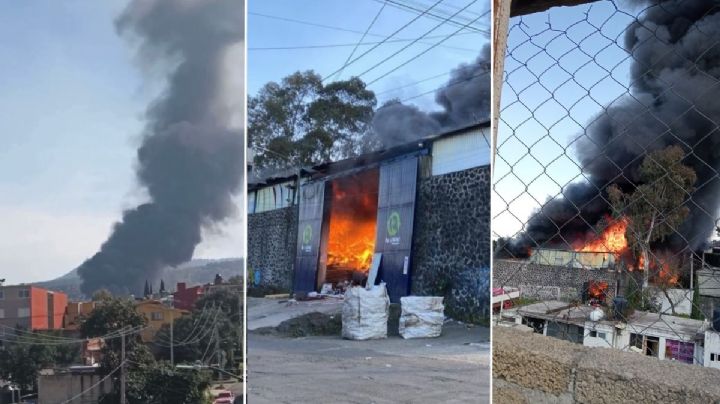Incendio en Tlalpan arrasa con recicladora; es el segundo en menos de 24 horas