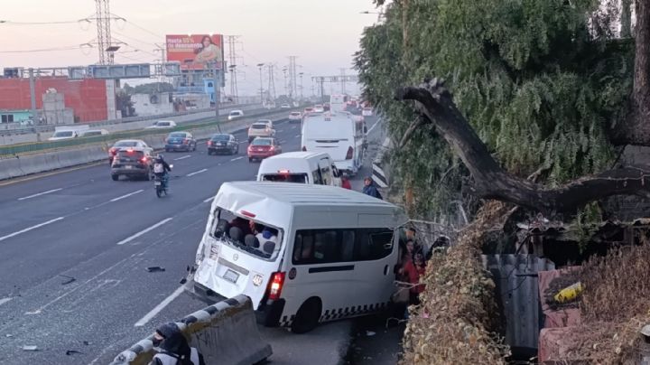 México-Pachuca: microbús choca contra 2 combis llenas de pasajeros;