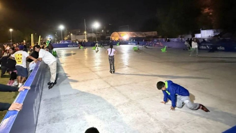 Pista de hielo de plástico.