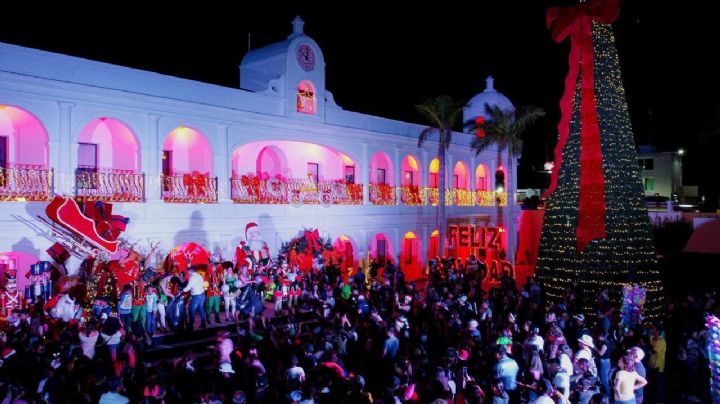 Así fue el encendido del pino de Navidad en Boca del Río