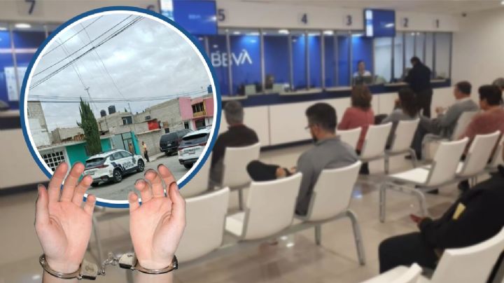Caen 2 asaltantes tras robar 500,000 pesos en banco de Pachuca