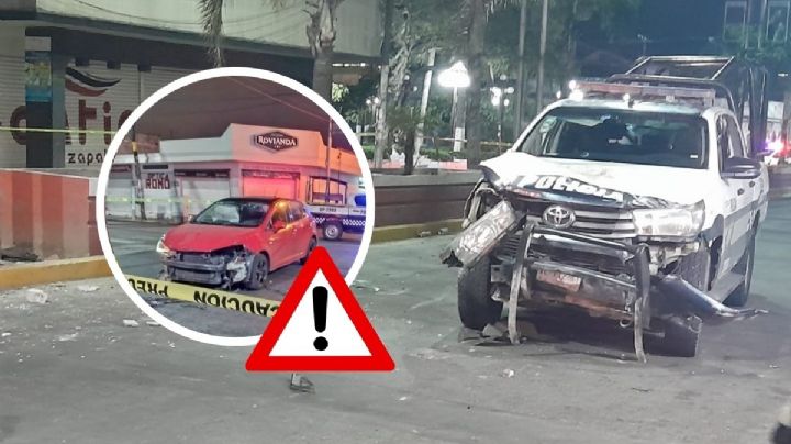Choca patrulla de SSP y coche particular en Mendoza; hay un lesionado