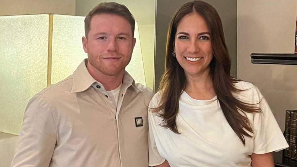 Saúl “Canelo” Álvarez con Libia Dennise García Muñoz Ledo.