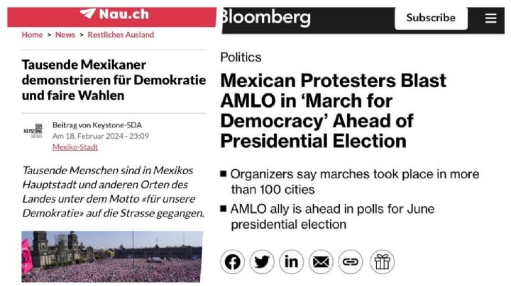 Marcha por la democracia hace eco en Financial Times, ABC News…
