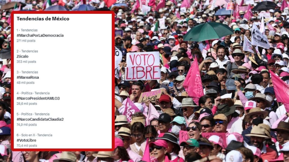 Marcha por la Democracia de este domingo y las tendencias que generó en redes sociales