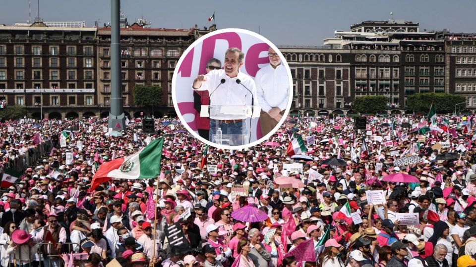 Fue el orador único en la Marcha por Nuestra Democracia, que se llevó a cabo este domingo 18 de febrero