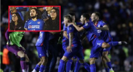 Aficionado celebra triunfo del Cruz Azul besando a novia y "amante" | VIDEO