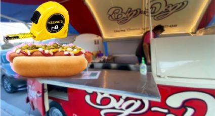 Los mega hotdogs de 50 centímetros que sorprenden a glotones en Pachuca | VIDEO