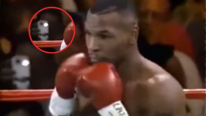 ¿Viajero del tiempo? Aficionado estuvo en pelea de Mike Tyson, ¿con un celular?