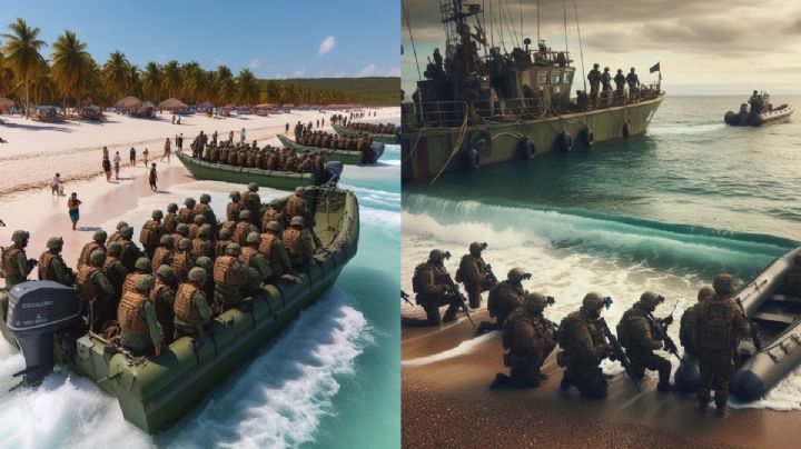 Militares se pierden en playa de Baja California, una ola llegó y se los llevó; no los encuentran