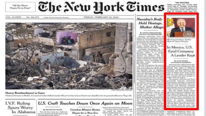 Reportaje sobre AMLO, a la portada de The New York Times