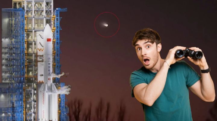 Así se vio el cohete chino Long March 5 en el cielo de Hidalgo I Fotos