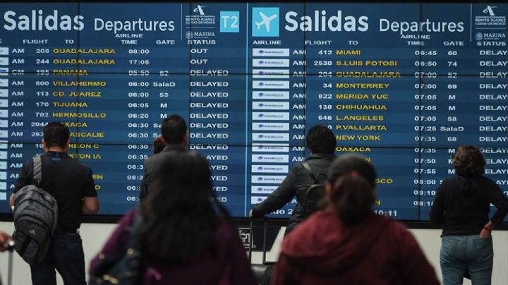 AICM ¿Qué pasó en las pantallas de la Terminal 2 este domingo?