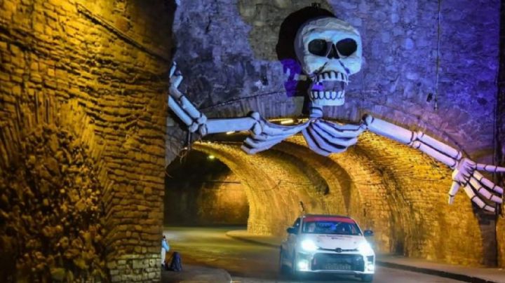 La calavera que espanta en uno de los túneles de Guanajuato capital