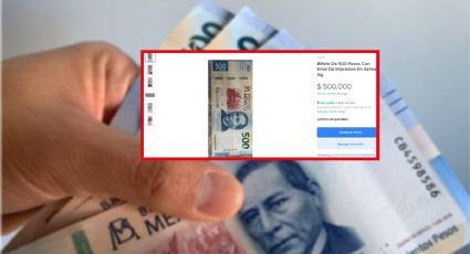 Así se ve el billete de 500 que se vende en 500,000 pesos; este es el error