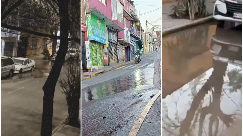 Fuga de agua deja sin servicio a vecinos de la Benito Juárez