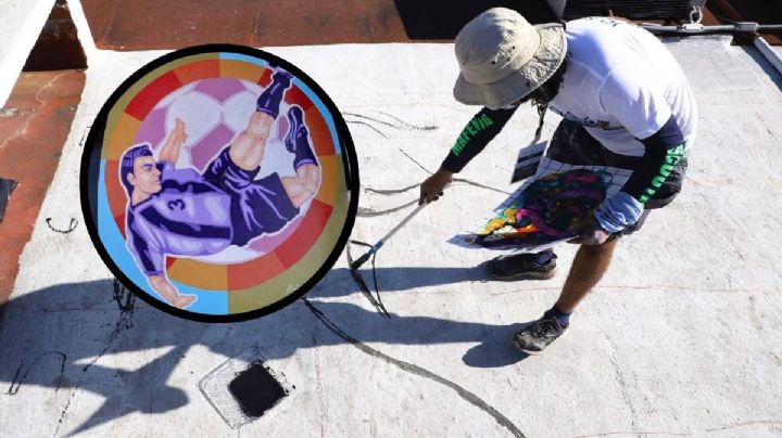 Albinegros de Orizaba, el primer mural terminado en terraza donde pasa el Teleférico