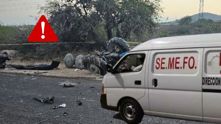 Muere conductor de tractor al chocar contra transporte público en Actopan