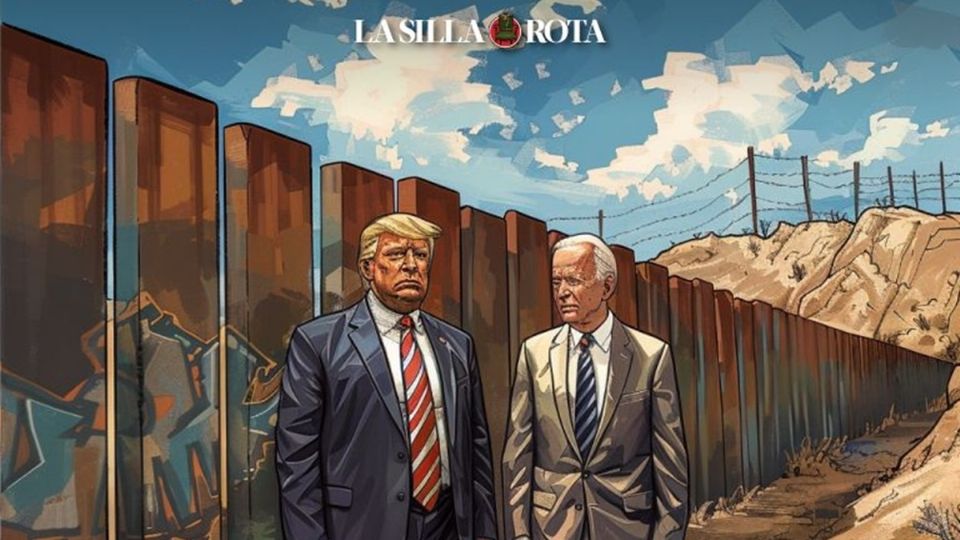 Biden y Trump en la frontera con México