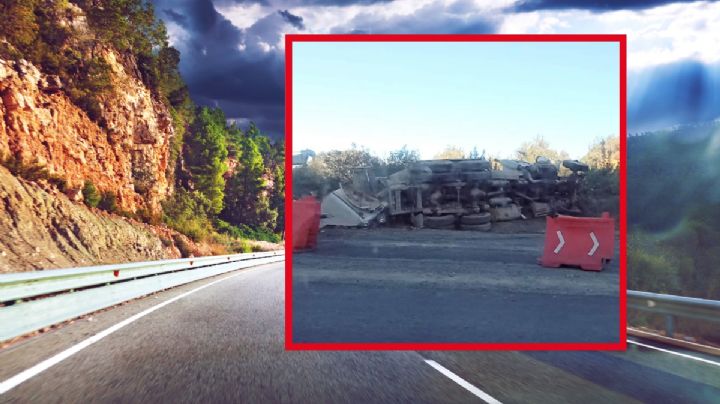 Volcadura de camión en Corredor de la Montaña deja un lesionado y cierre intermitente