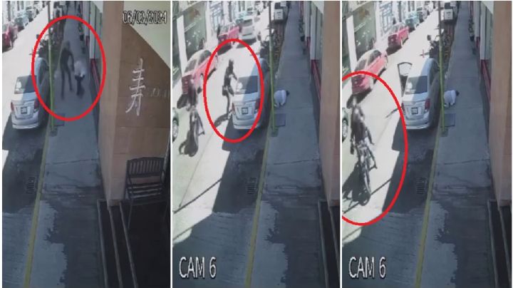 Cámara de seguridad capta asalto de moto ladores en Centro de Tulancingo | VIDEO