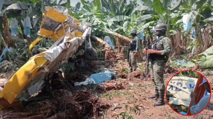 Se desploma avioneta fumigadora en Chiapas y se estrella en rancho San Isidro