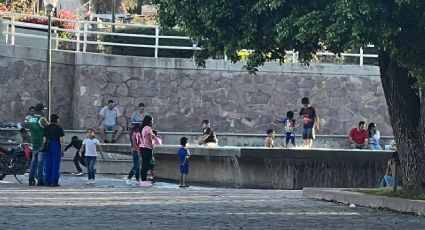 Nadan entre parásitos en el Balneario Parque Hidalgo: usuarios rebautizan fuente