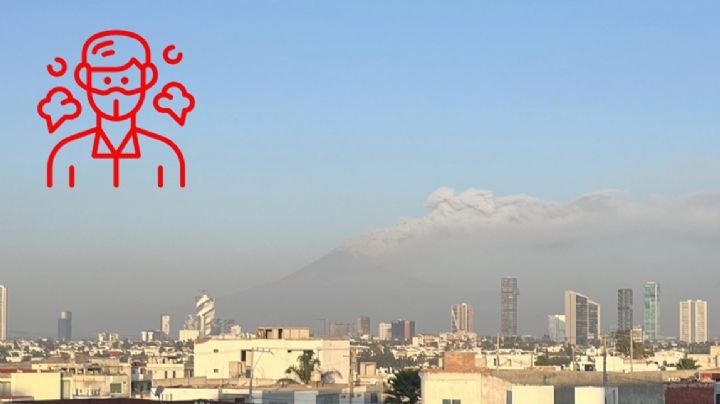 Ceniza del Popocatépetl obliga a emitir mala calidad del aire en Puebla