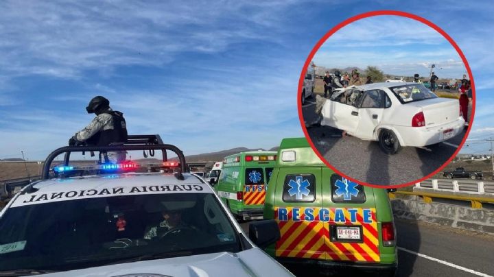 Mueren mamá y bebé en choque; otros 2 hijos, heridos