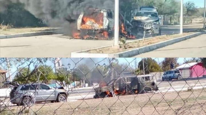 Sicarios se enfrentan en Tubutama, Sonora; prenden fuego a camioneta