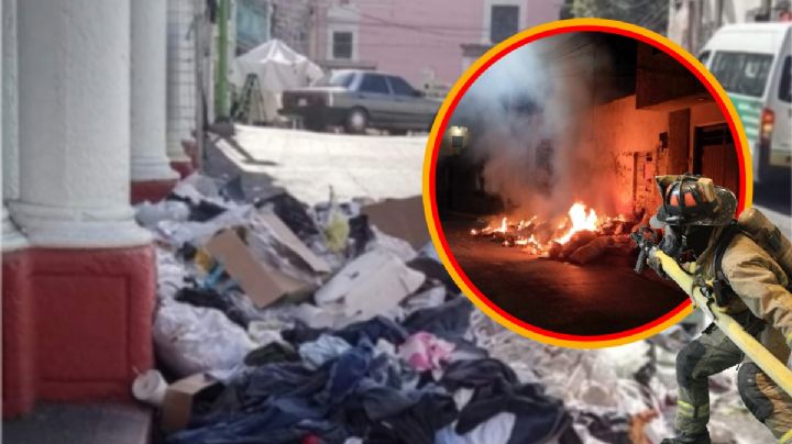 Desesperados por recolección, en Pachuca queman la basura en las calles | FOTOS