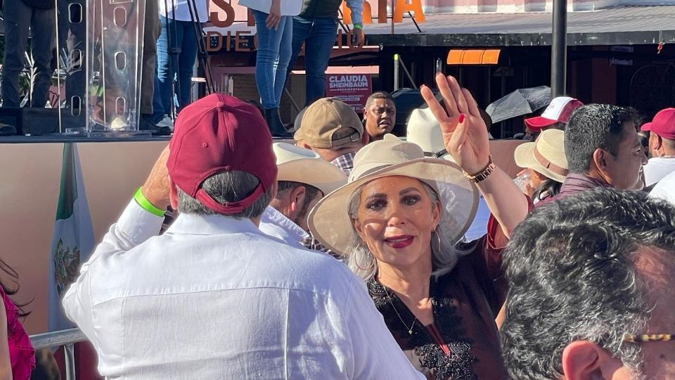 Bárbara Botello, quien no subió al templete junto a Claudia Sheinbaum durante la reciente visita de la candidata presidencial a León.