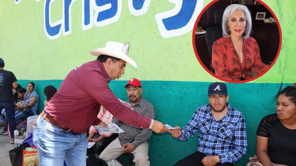 Jesús Ramírez Garibay, aquí en campaña repartiendo volantes a favor de Alma Alcaraz, explicó el retiro de la candidatura de Bárbara Botello.