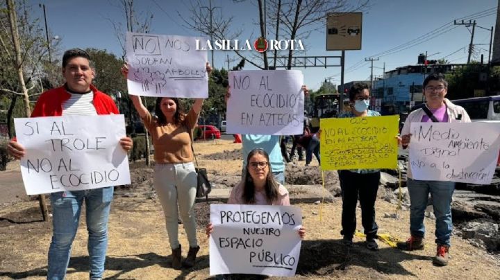 Trolebús L12: Exigen modificar proyecto en Aztecas; "Somos las voces de los árboles"