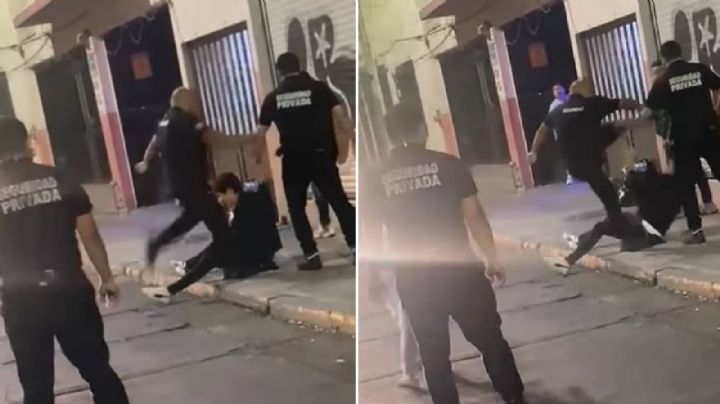 Golpean cadeneros del “Chabola Bar” a jóvenes; a uno lo patean en la cabeza | VIDEO
