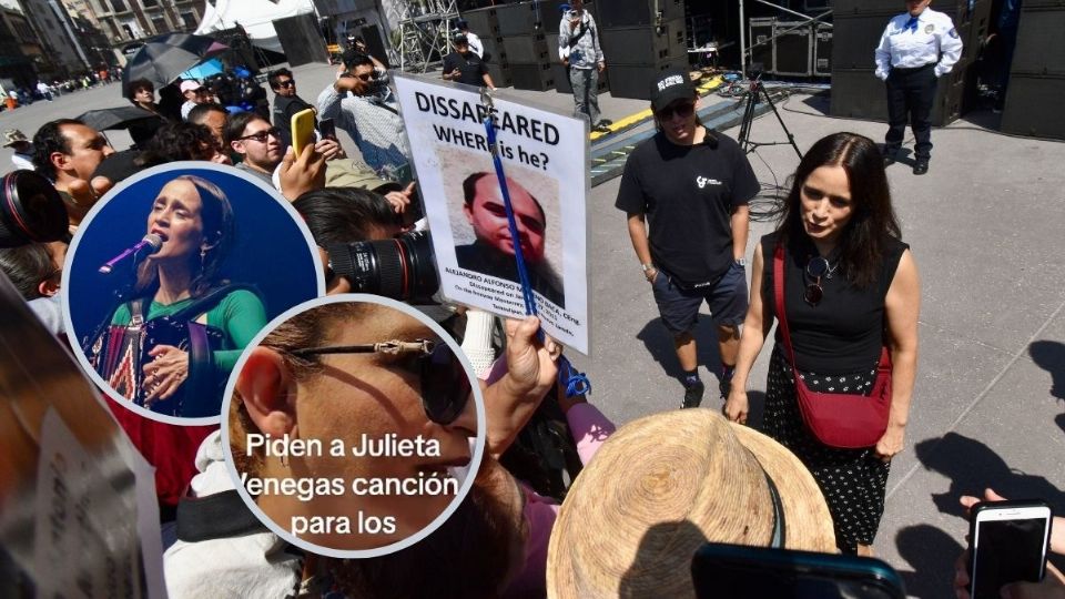 Esposa de cordobés desaparecido pide a Julieta Venegas componer canción a víctimas