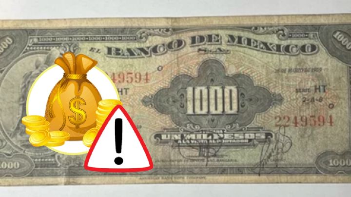 Así es el billete de 1,000 más antiguo; vale 650,000 pesos