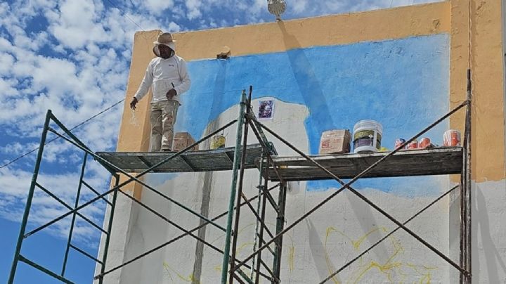 Transformación y crecimiento, obra del muralista Jesús Vega