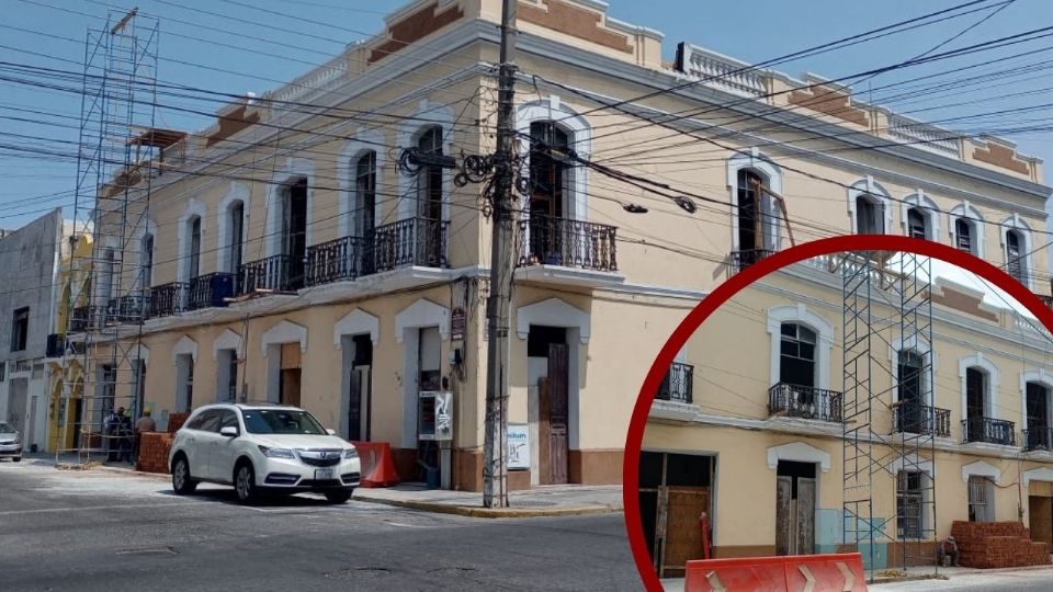 En donde se realizan trabajos de restauración.