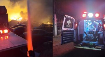 Voraz incendio en Santa Lucía del Camino, Oaxaca; desalojan viviendas y cierran vialidades
