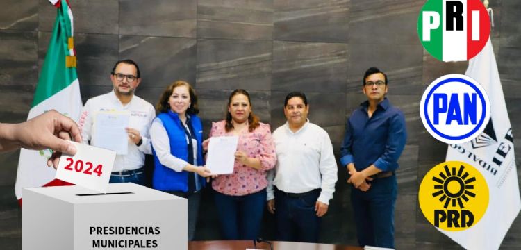 PAN, PRI, PRD, en candidatura común para elección de alcaldías en Hidalgo