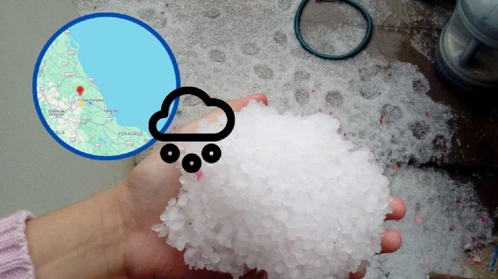 En este municipio de Veracruz se registró la primera granizada del año