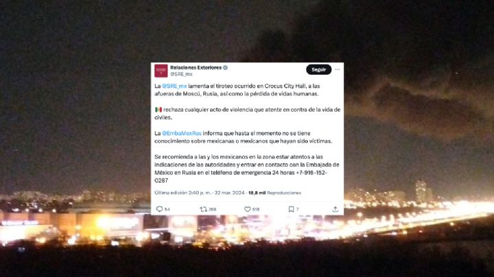 México lamenta tiroteo en Rusia; SRE ofrece protección consular a mexicanos en Moscú