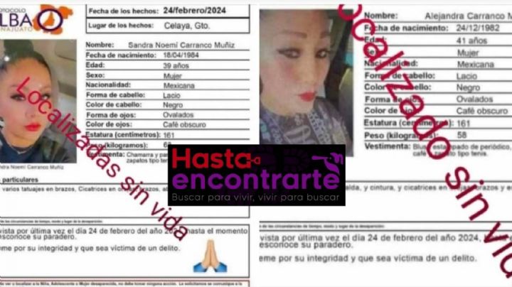 Buscaban a 2 hermanas desparecidas hace un mes; las encuentran sin vida