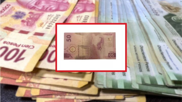 Así es el billete de 50 pesos que vale 150,000 pesos por esta mancha