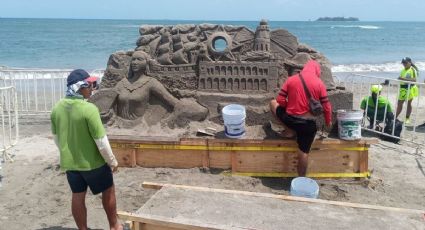 Conoce a José Luis, artista que creó escultura de arena en playa de Veracruz