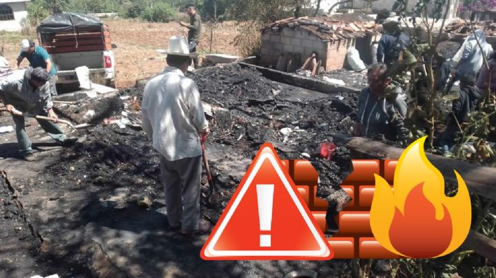 Incendio deja a familia sin hogar en Acaxochitlán; piden apoyo